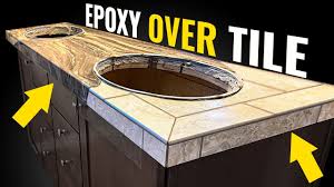 how to epoxy over old tile countertops
