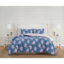 Pink Fl Cotton Twin Comforter Set