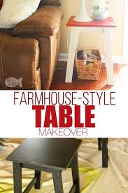 diy farmhouse side table makeover
