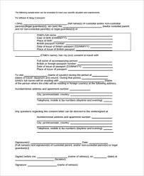 child travel consent forms