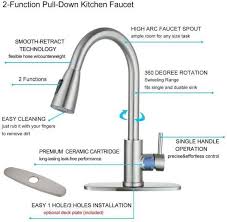 kitchen faucets single hole with sprayer