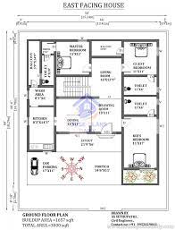 50x60 East Facing 3bhk House Plan