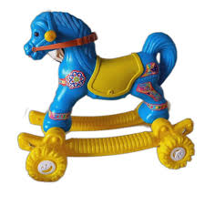indoor plastic baby riding horse toy