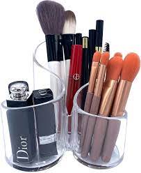makeup brush holder organizer 3 slot
