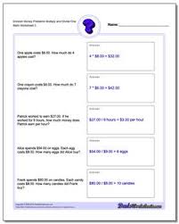 Detailed description for all decimals worksheets. Multiplication And Division Money Word Problems