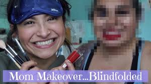blindfolded makeup challenge featuring