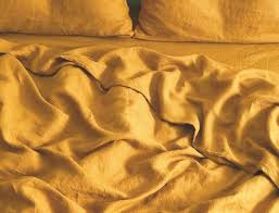 turmeric sheets linen bedding
