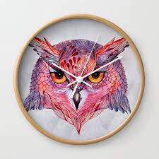 Owla Owl Wall Clock By Ola Liola Society6