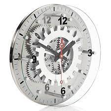 maples large moving gear wall clock