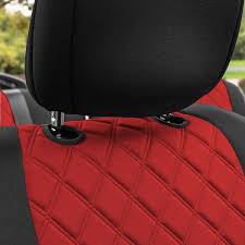 Fh Group Neoprene Waterproof 47 In X 1 In X 23 In Custom Fit Seat Covers For 2018 2021 Jeep Wrangler Jl 4dr Full Set Red