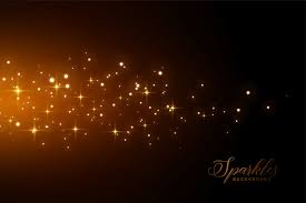 Awesome Sparkles Background With Golden Light Effect Vector