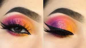 colorful bridal cut crease eye makeup