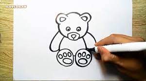 Vẽ chú gấu đáng yêu - Cách vẽ tranh chú gấu - Vẽ tranh con gấu đơn giản -  Duy Hiếu - YouTube