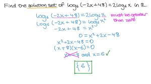 Lesson Logarithmic Equations With Like