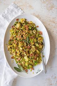 shaved brussels sprouts with bacon
