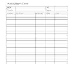 physical inventory count sheet