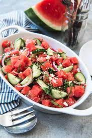 Watermelon Salad With Basil gambar png