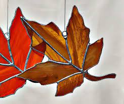 stained glass leaves stained glass