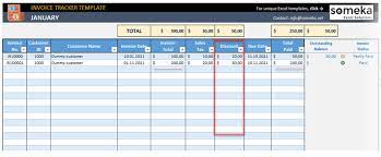 invoice tracker excel template