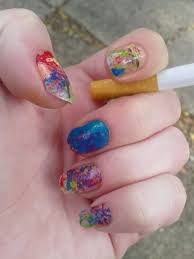 splatter nail manicure nail painting