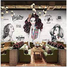 Vintage Barber Mural Hair Salon