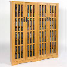 Mission Media Cabinet Glass Doors