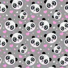 seamless pattern with cute panda bear