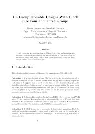 Pdf A Family Of Group Divisible Designs Of Block Size Four