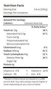 french fries nutrition facts