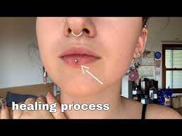 lip piercing healing process days 1 7