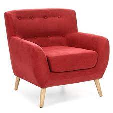 Cozy up spaces while giving it an instant refresh. Best Choice Products Linen Upholstered Modern Mid Century Tufted Accent Chair For Living Room Bedroom Red Buy Online In Antigua And Barbuda At Antigua Desertcart Com Productid 87260506
