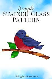 simple stained glass pattern for a bird