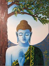 Buddha Acrylic Painting On