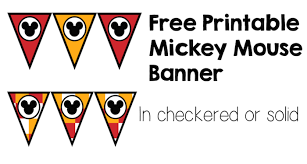 mickey mouse banner free printable