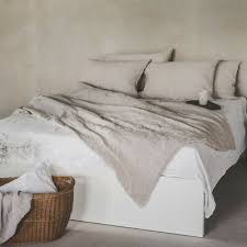 Beige Linen 100 Bed Set 89 X 81 In