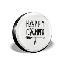 Amazon Com Dizzy K Happy Camper Spare Tire Cover Polyester