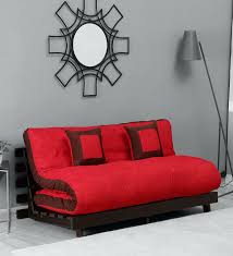 rille double futon in red colour