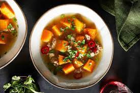 ernut squash and pork soup with