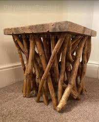 Driftwood Side Table Rustic Coffee