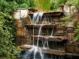 Tranquil Waterfall Garden Walls