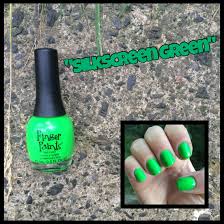 11 Finger Paints Silkscreen Green Nails Nailpolish