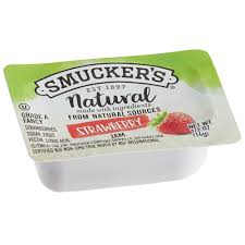 smuckers 1 2 ounce natural jam 0 5 oz container strawberry 200 carton size one size