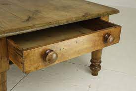 Large Antique English Pine Coffee Table