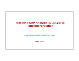 WASH Baseline KAP Analysis SPSS | PPT