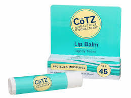 cotz lightly tinted lip balm spf 45