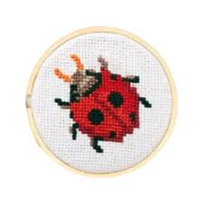 mini cross sch embroidery kit ladybug