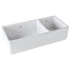 rohl lancaster farmhouse a front fireclay 40 in double bowl kitchen sink in white