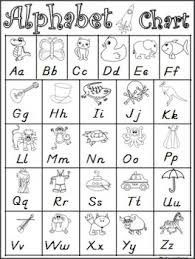 Alphabet Charts Black And White Dnealian Print