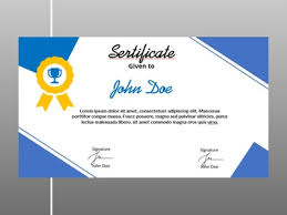 Stylish white certificate template with golden lines design. Blue Sertifikat Template By Jasmadi Project On Dribbble
