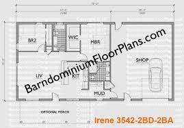 Stock Floor Plan Barndominium Irene